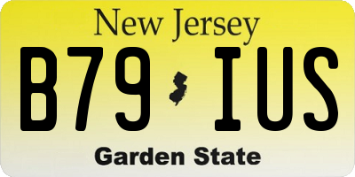 NJ license plate B79IUS