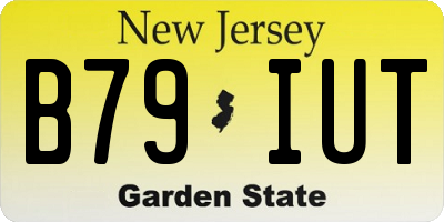 NJ license plate B79IUT