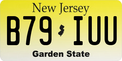 NJ license plate B79IUU