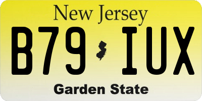 NJ license plate B79IUX