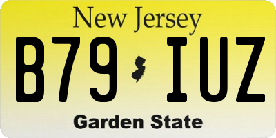 NJ license plate B79IUZ