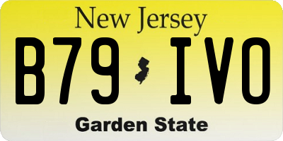 NJ license plate B79IVO