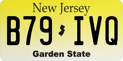 NJ license plate B79IVQ