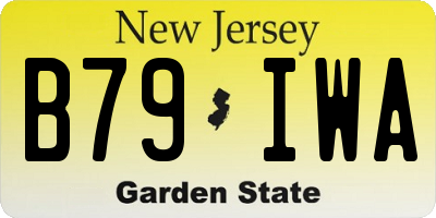 NJ license plate B79IWA