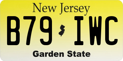 NJ license plate B79IWC