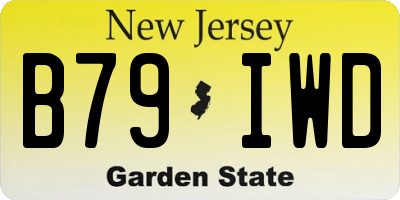 NJ license plate B79IWD