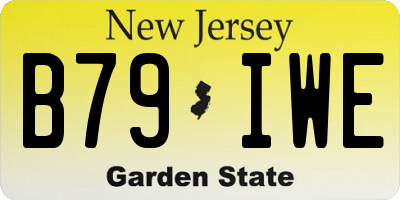 NJ license plate B79IWE