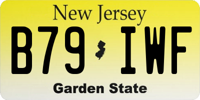 NJ license plate B79IWF