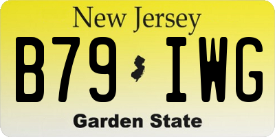 NJ license plate B79IWG