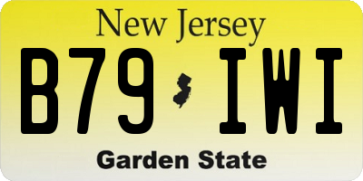 NJ license plate B79IWI