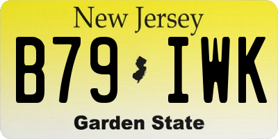 NJ license plate B79IWK