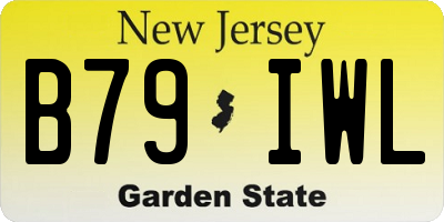 NJ license plate B79IWL