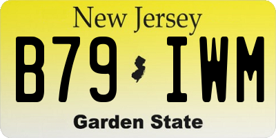 NJ license plate B79IWM
