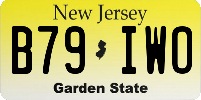 NJ license plate B79IWO