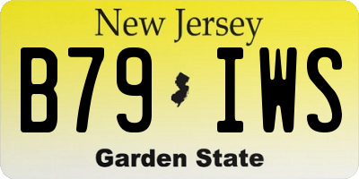 NJ license plate B79IWS