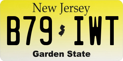 NJ license plate B79IWT
