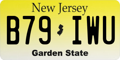 NJ license plate B79IWU
