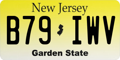 NJ license plate B79IWV