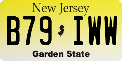 NJ license plate B79IWW
