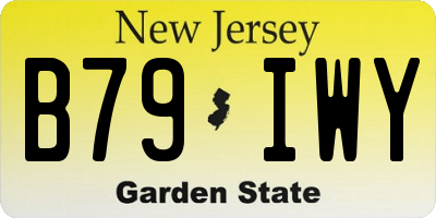 NJ license plate B79IWY