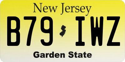NJ license plate B79IWZ