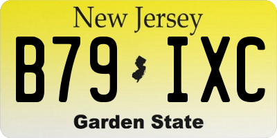 NJ license plate B79IXC