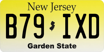 NJ license plate B79IXD