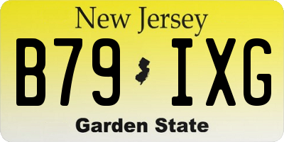 NJ license plate B79IXG