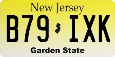 NJ license plate B79IXK