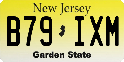 NJ license plate B79IXM