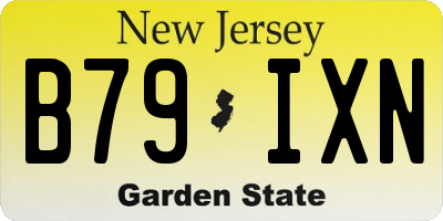 NJ license plate B79IXN