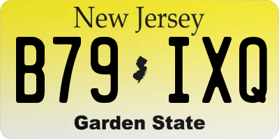 NJ license plate B79IXQ