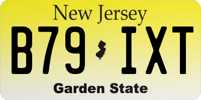 NJ license plate B79IXT