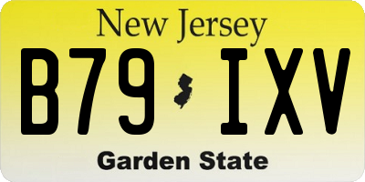 NJ license plate B79IXV