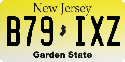 NJ license plate B79IXZ