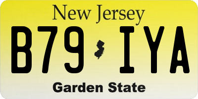 NJ license plate B79IYA