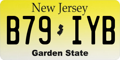NJ license plate B79IYB
