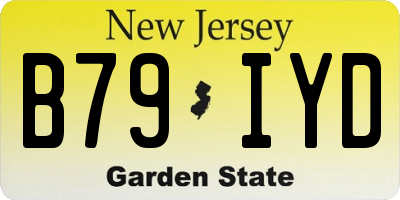 NJ license plate B79IYD
