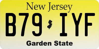 NJ license plate B79IYF