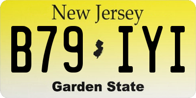 NJ license plate B79IYI