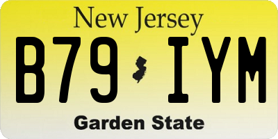 NJ license plate B79IYM