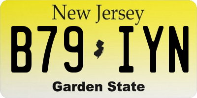 NJ license plate B79IYN