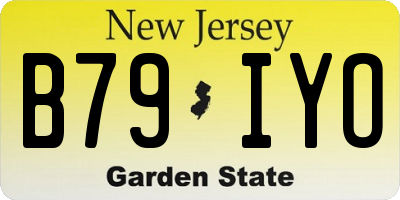 NJ license plate B79IYO