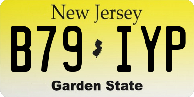 NJ license plate B79IYP