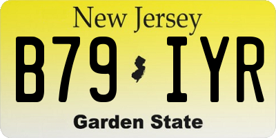 NJ license plate B79IYR
