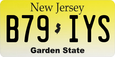 NJ license plate B79IYS