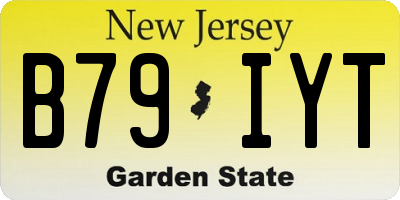 NJ license plate B79IYT