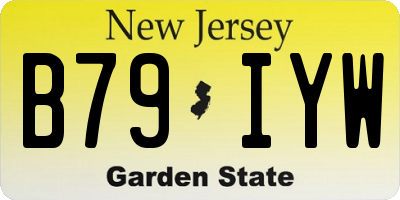 NJ license plate B79IYW