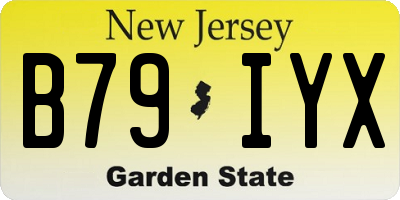 NJ license plate B79IYX