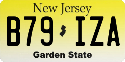 NJ license plate B79IZA